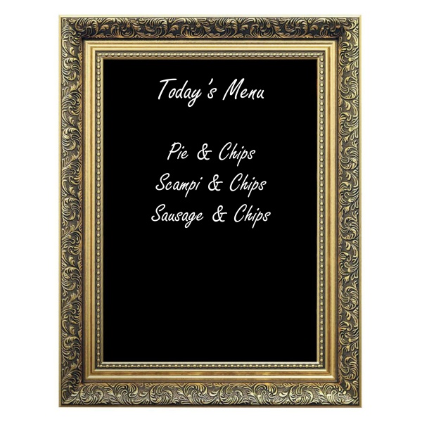 Gold Framed Chalk Board Blackboard A2